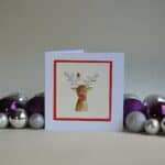 Christmas Card – Reindeer with Robin