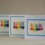 Christmas Card – Rainbow Trees SET of 3 cards
