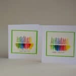 Christmas Card – Rainbow Trees SET of 2 cards