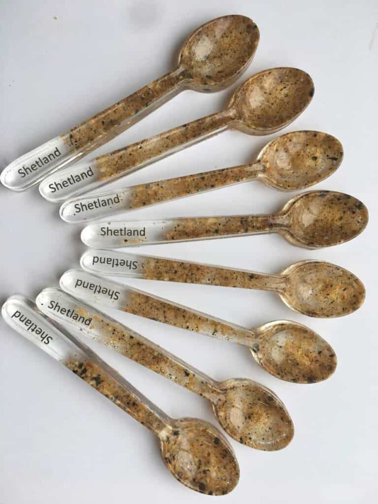 Decorative sandy beach spoon - handmade by Sarah Kay Arts