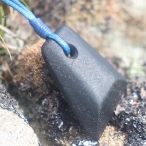 Hebridean Stone pendant - Basalt Black - handmade by Gneiss Things (view 2)