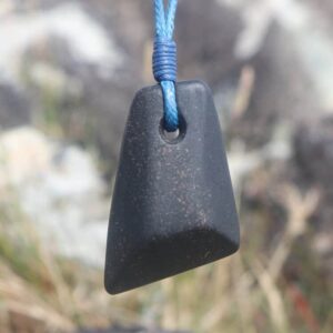 Hebridean Stone pendant - Basalt Black - handmade by Gneiss Things