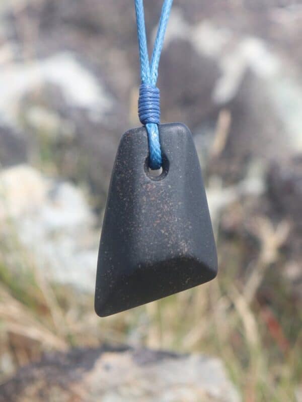 Hebridean Stone pendant - Basalt Black - handmade by Gneiss Things