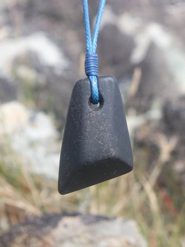 Hebridean Stone pendant - Basalt Black - handmade by Gneiss Things