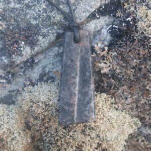 Hebridean Stone pendant - Carved surface - handmade by Gneiss Things