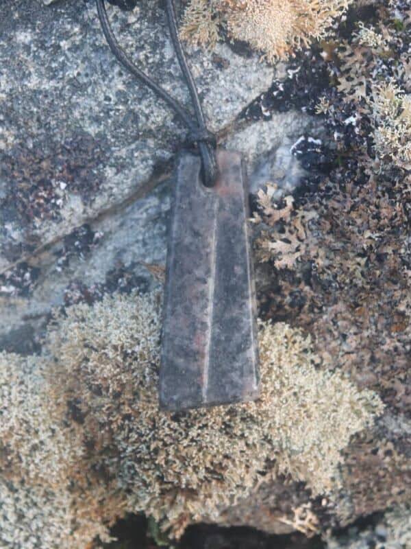 Hebridean Stone pendant - Carved surface - handmade by Gneiss Things