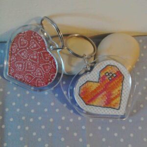 Heart Keyring "Hebridean Sunrise" - handmade by Christie Country Crafts (view 2)