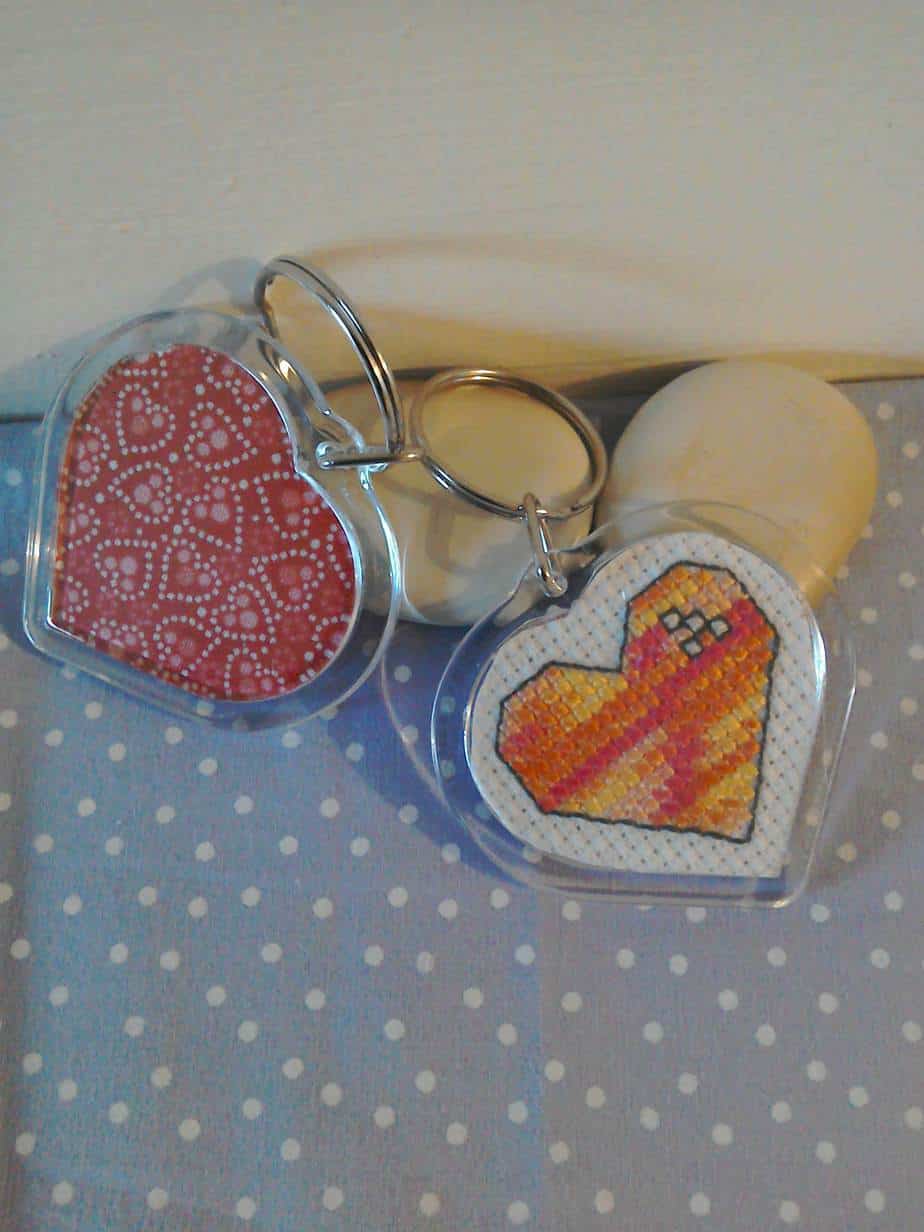 Heart Keyring "Hebridean Sunrise" - handmade by Christie Country Crafts (view 2)