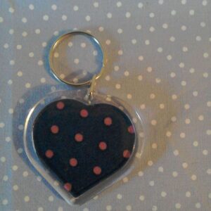 Midnight Magic Cross stitched heart keyring - Image 4