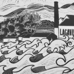 Lagavulin Distillery on a blustery day