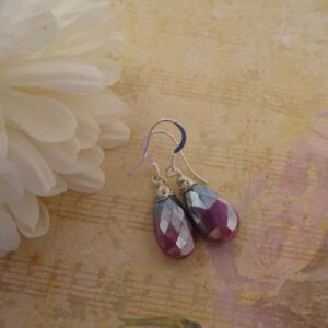 Pink Moonstone Earrings by Indigo Berry