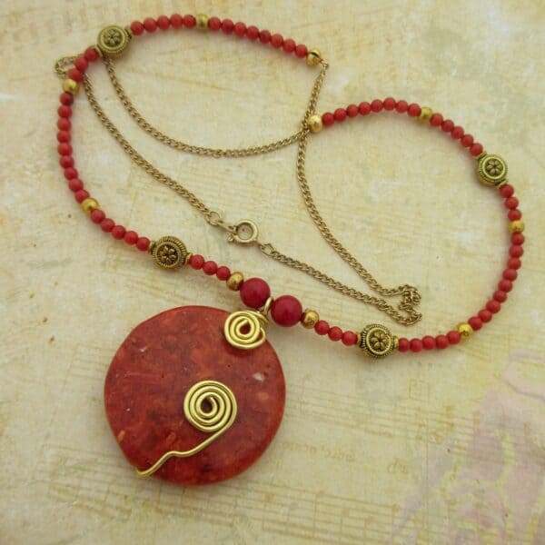 Red Coral Necklace by Indigo Berry