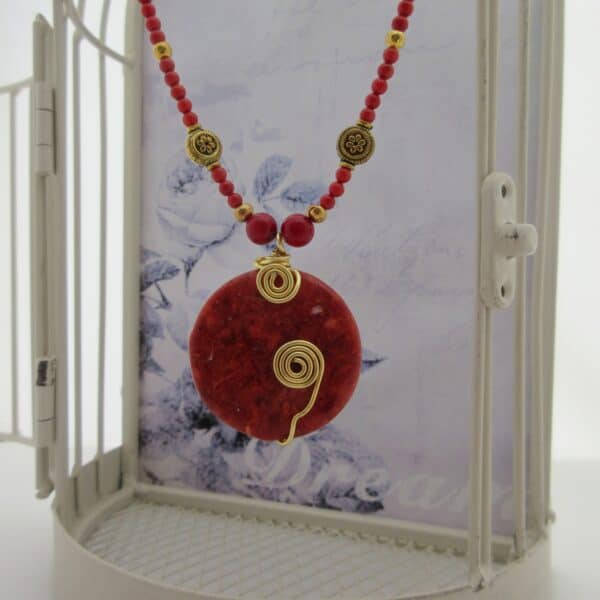 Red Coral Necklace by Indigo Berry