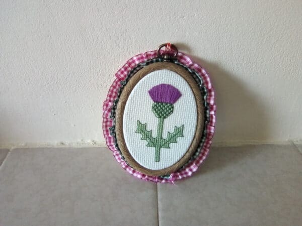 Scottish Thistle mini wall art hanging