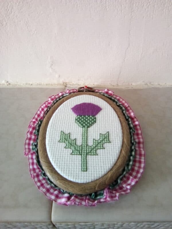 Scottish Thistle mini wall art hanging