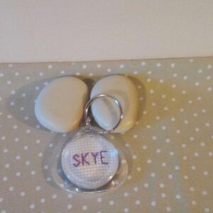 Skye Thistle Keyring - handmade by Christie Country Crafts (view 3)