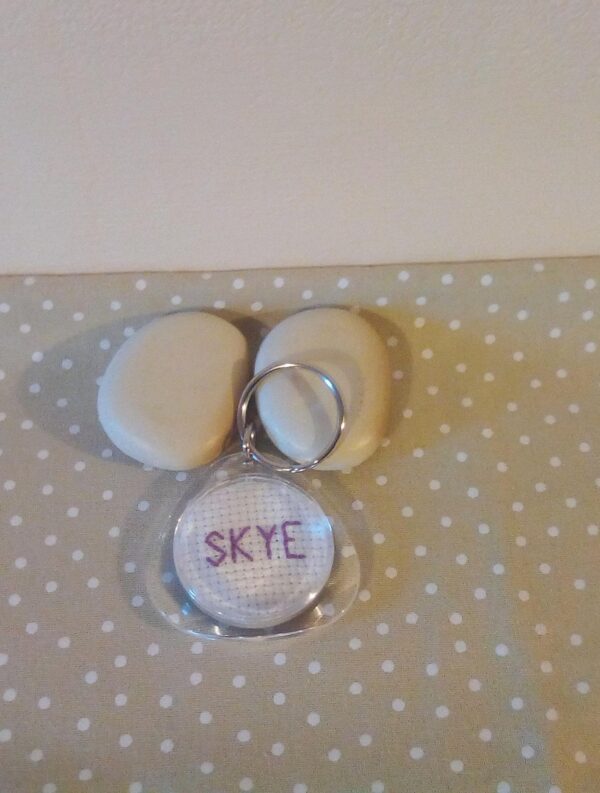 Skye Thistle Keyring - handmade by Christie Country Crafts (view 3)