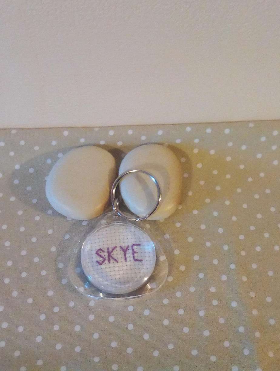 Skye Thistle Keyring - handmade by Christie Country Crafts (view 3)
