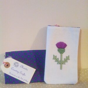 Scottish Thistle gadget sock - handmade by Christie Country Crafts (view 3)