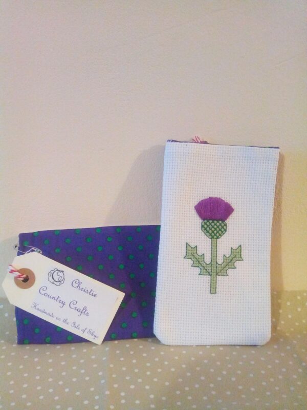 Scottish Thistle gadget sock - handmade by Christie Country Crafts (view 3)