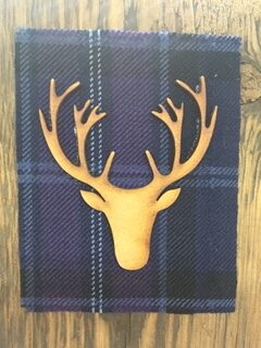 Tartan Stag Key Holder - handmade by Camella Crafts (view 3)