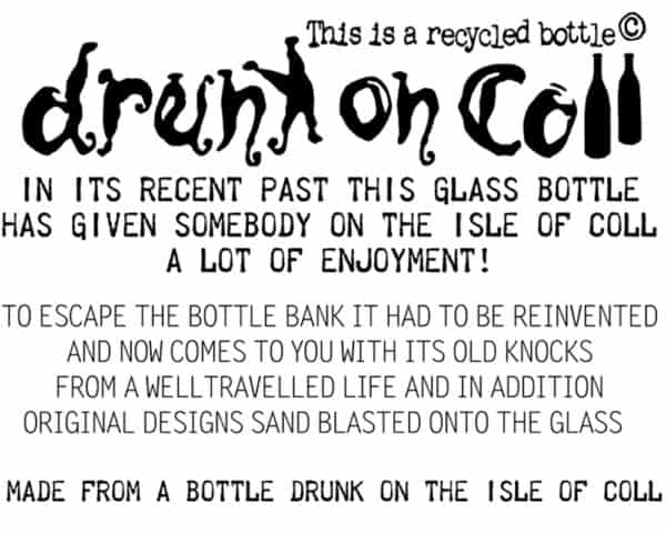 Recycled glass oil bottle - handmade by A little bit of glass (view 3)