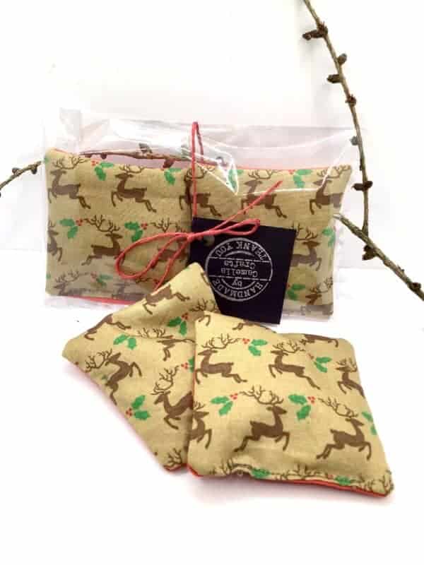 Set of 2 scented Festive Fabric Handwarmers - handmade by Camella Crafts (view 3)