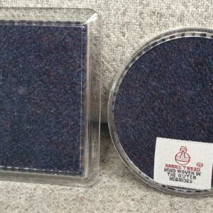 Speckled Navy Harris Tweed Coaster - handmade by Taobh Tuath Tweeds
