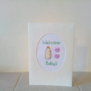 Welcome Baby Greetings Card - handmade by Christie Country Crafts (view 2)