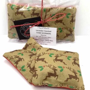Set of 2 scented Festive Fabric Handwarmers - handmade by Camella Crafts