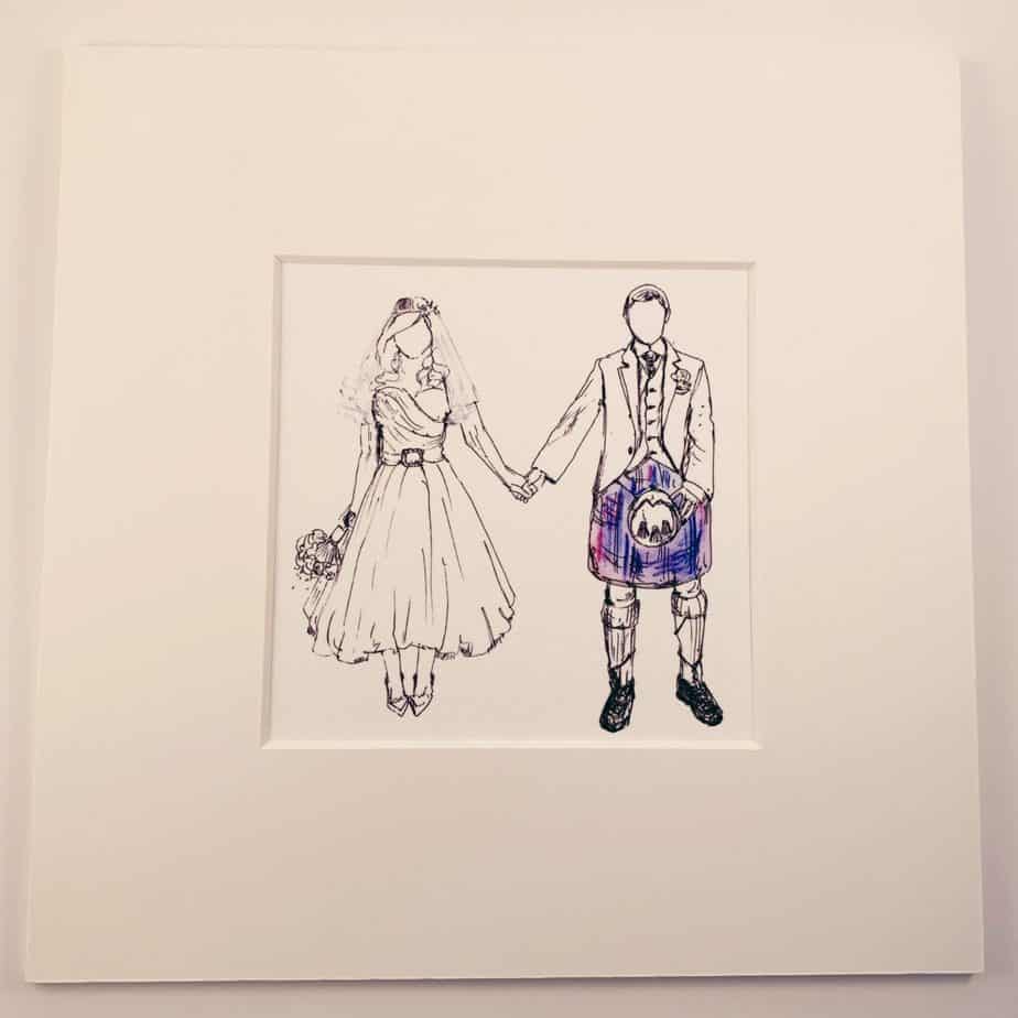 Personalised Wedding Couple Print