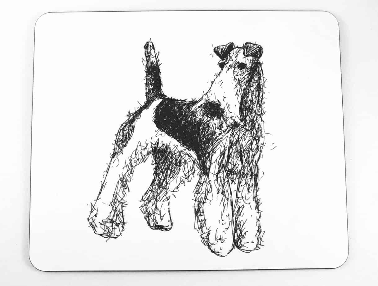 Fox Terrier Placemat - handmade by Ruth Slater Artist