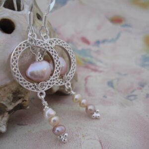 Pearl Earrings with Sterling Silver by Indigo Berry
