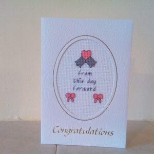 Bells and Bows Wedding Card - Image 2