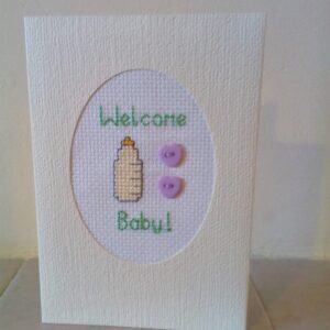 Welcome Baby Greetings Card - handmade by Christie Country Crafts (view 3)