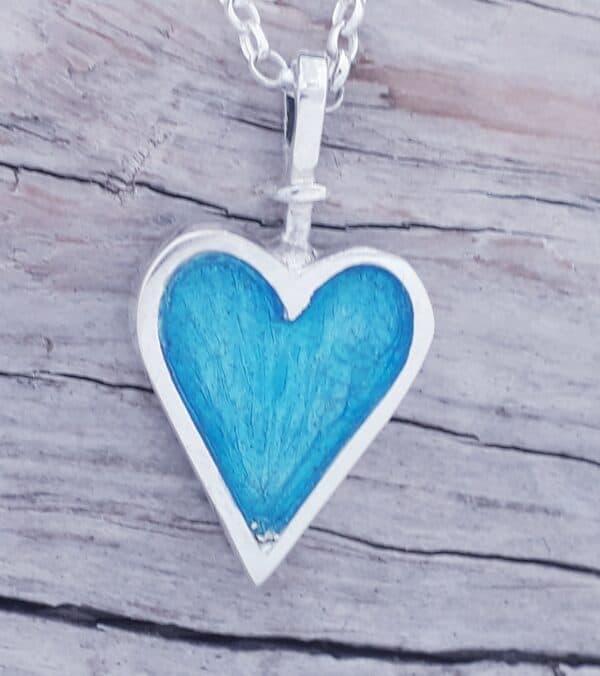 Enamelled Heart Pendant - handmade by Marion Miller Jewellery