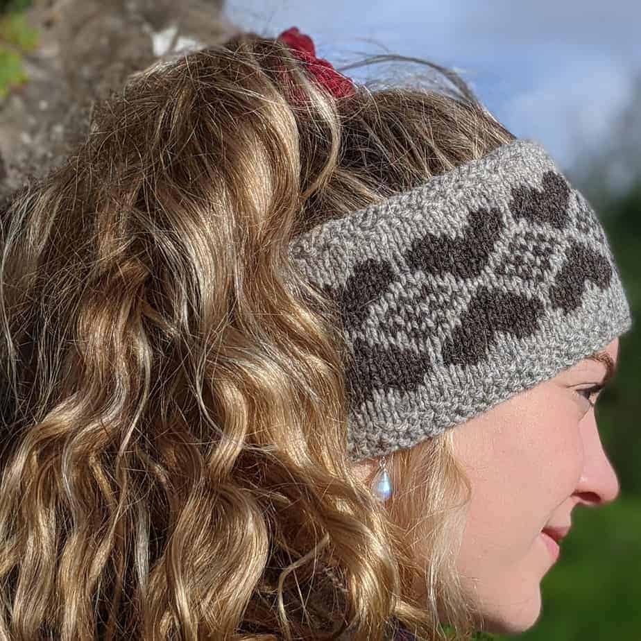 Hand knitted Ascog Hearts Headband - handmade by Ascog Wool