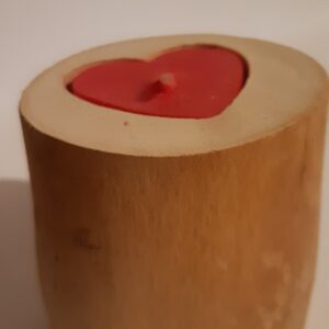 Driftwood Heart Shaped Candle Holder