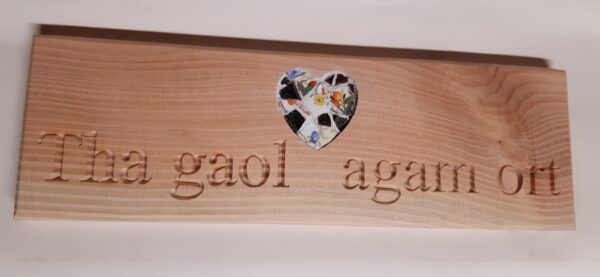 Gaelic Plaque with Heart