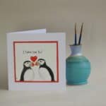 Original Watercolour Card – I Puffin Love You