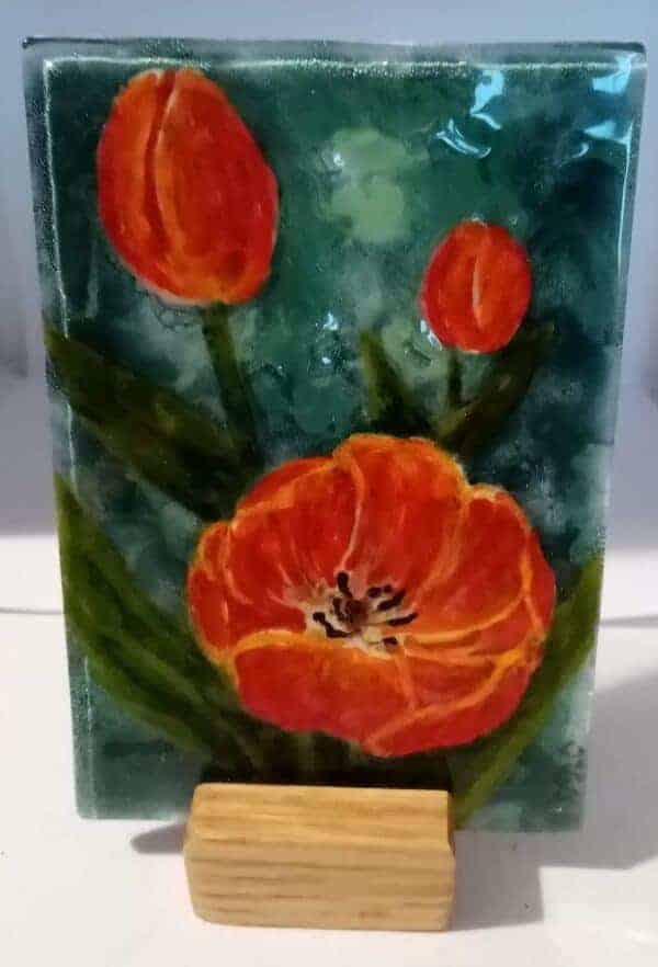 Painted tulips - handmade by Ruth Brough