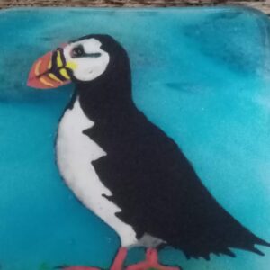 Puffin Coaster - handmade by Ruth Brough (view 3)