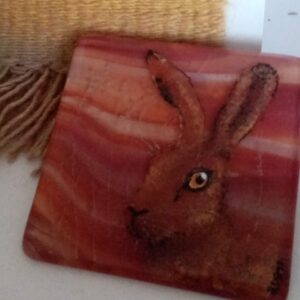 Ruby red Hare - handmade by Ruth Brough