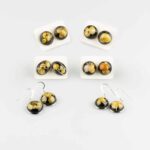Sunset beach shells earrings, finest resin jewellery.