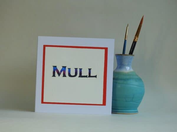 Greeting Card - Northern Lights Mull - handmade by Karen Lambie Artist
