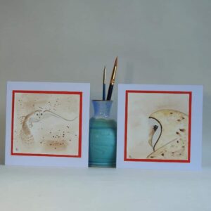 Original Watercolour Greetings Card - Barn Owl - Image 2
