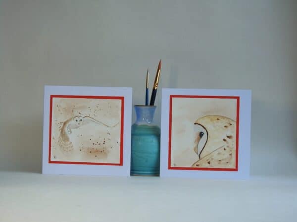 Original Watercolour Greetings Card - Barn Owl