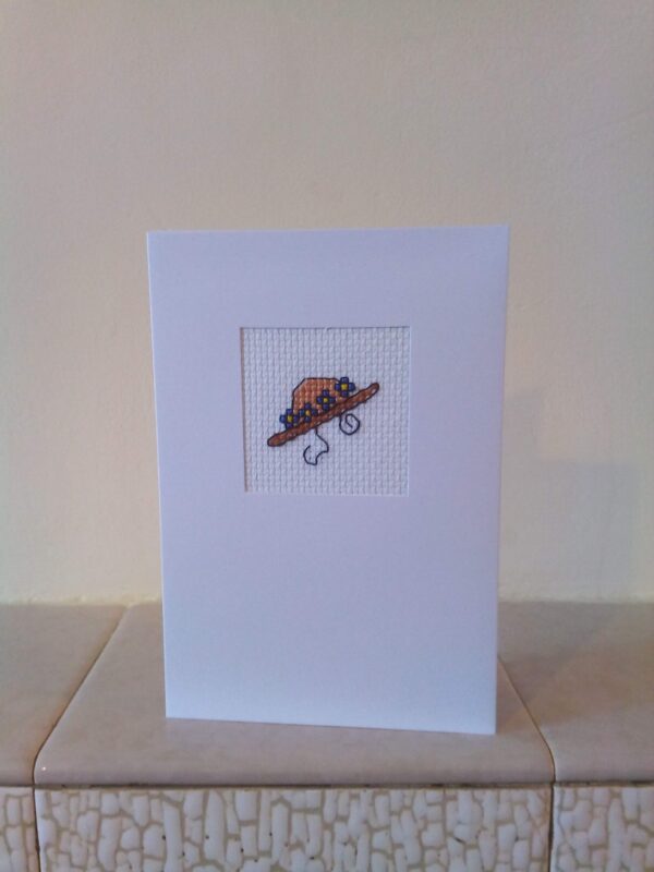 Easter bonnet greetings card - handmade by Christie Country Crafts