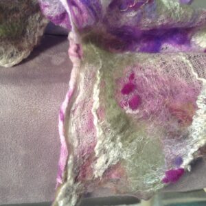 Heathery Hills; Nuno felted scarf - handmade by Driftwood Bute (view 3)