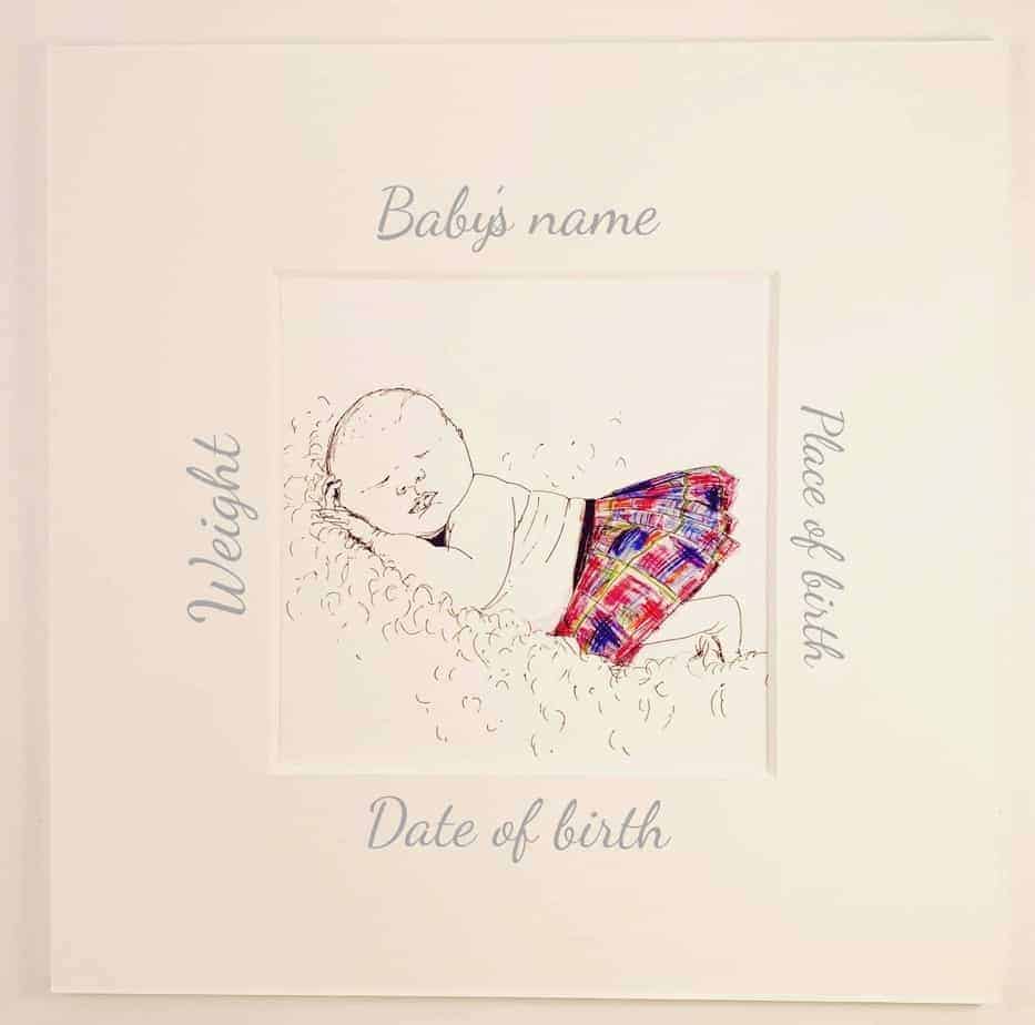 Scottish Baby Print (Personalised) - Image 1